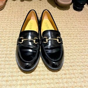 J. Crew Black Patent Leather Loafers